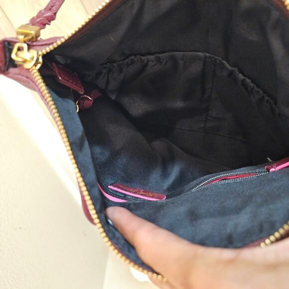 Elliott Lucca Burgandy Leather Crossbody with Chain Strap - Picture 12 of 14